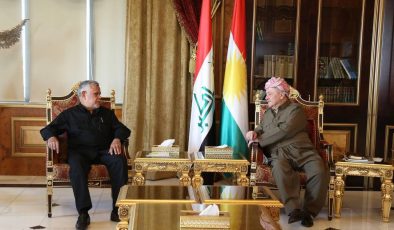 هادی عامری گەیشتە هەولێر و لەگەڵ مەسعود بارزانی کۆبووەوە