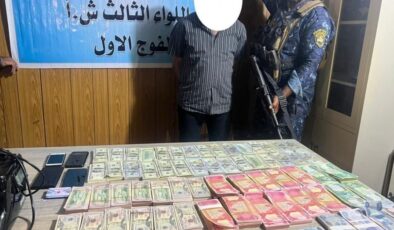 تۆمەتبارێک بە  31 ملیۆن دینار و 365 ھەزار دۆلاری ساختەوە دەستگیرکرا