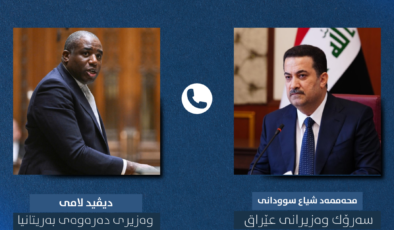 دیڤید لامی و سوودانی گفتوگۆیان لەبارەی دۆخی سووریا كرد