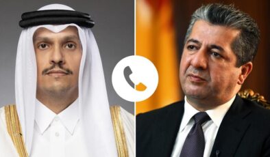 مەسرور بارزانی و سه‌رۆك وه‌زیرانی قه‌ته‌ر په‌یوه‌ندییەکی ته‌له‌فۆنییان ئه‌نجامدا