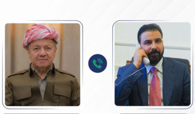 مەسعود بارزانی لە پەیوەندییەکی تەلەفۆنیدا پیرۆزبایی لە عەلی زەیدی دەکات